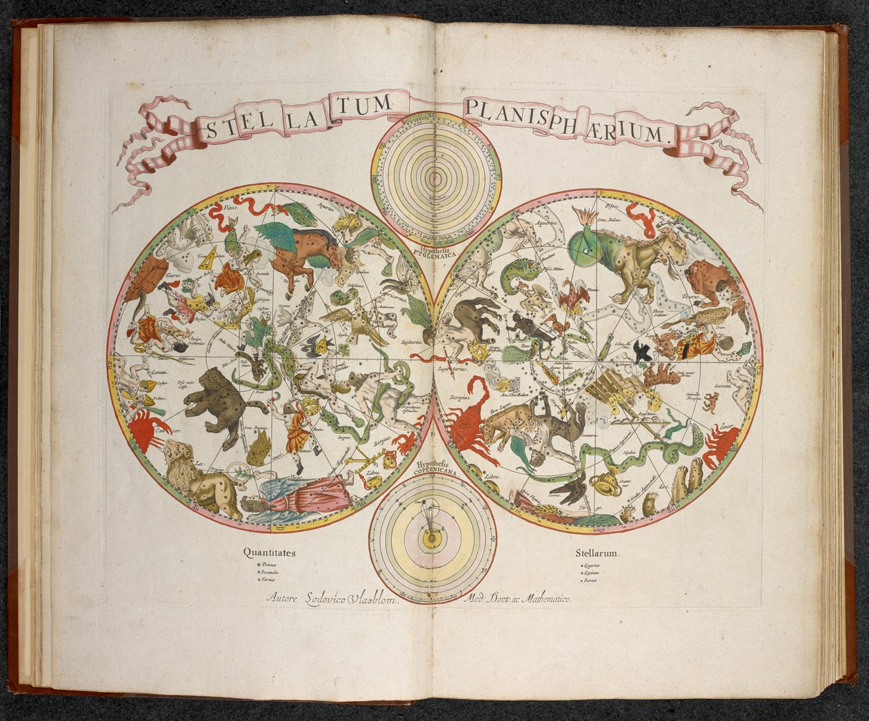 Stellatum Planisphaerium ، كرة مستوية مع علامات زودياك بواسطة المدرسة الهولندية