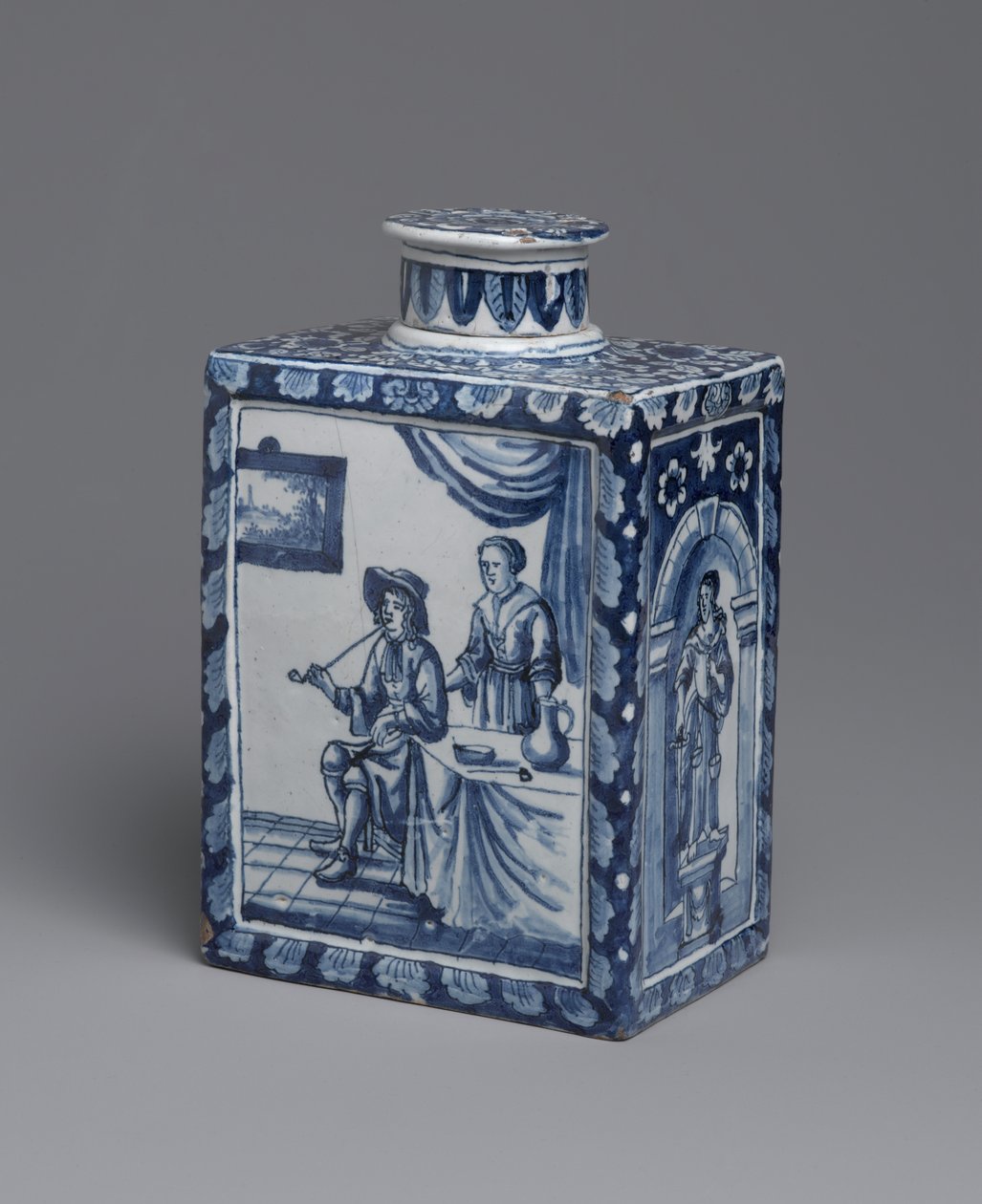 علبة شاي ، c.1698 (آنية زجاجية) بواسطة المدرسة الهولندية