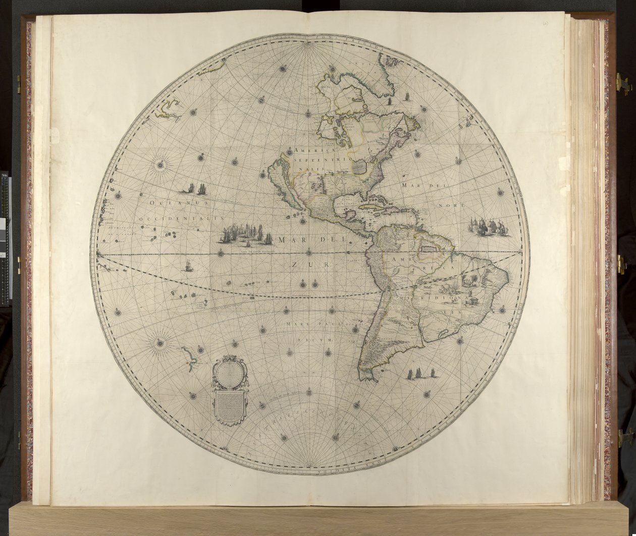 الأمريكتان ، كلينك أطلس ، ج 1660 (نقش) بواسطة المدرسة الهولندية