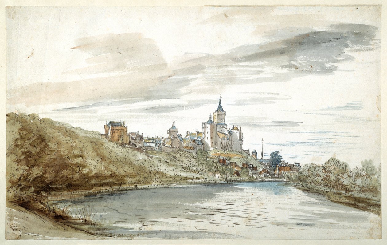 View of Cleves, late 17th century (pen & brown ink with watercolor & bodycolour on paper) بواسطة المدرسة الهولندية