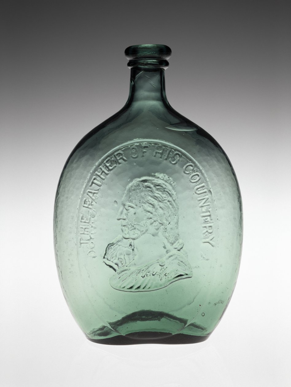 Figured Flask, c. 1848 (non-lead glass) بواسطة أعمال ديوتفيل للزجاج