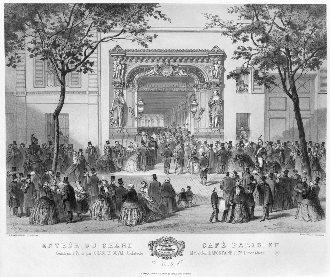 مدخل "جراند كافيه باريزيان" ، باريس ، 1856 بواسطة ديفيد
