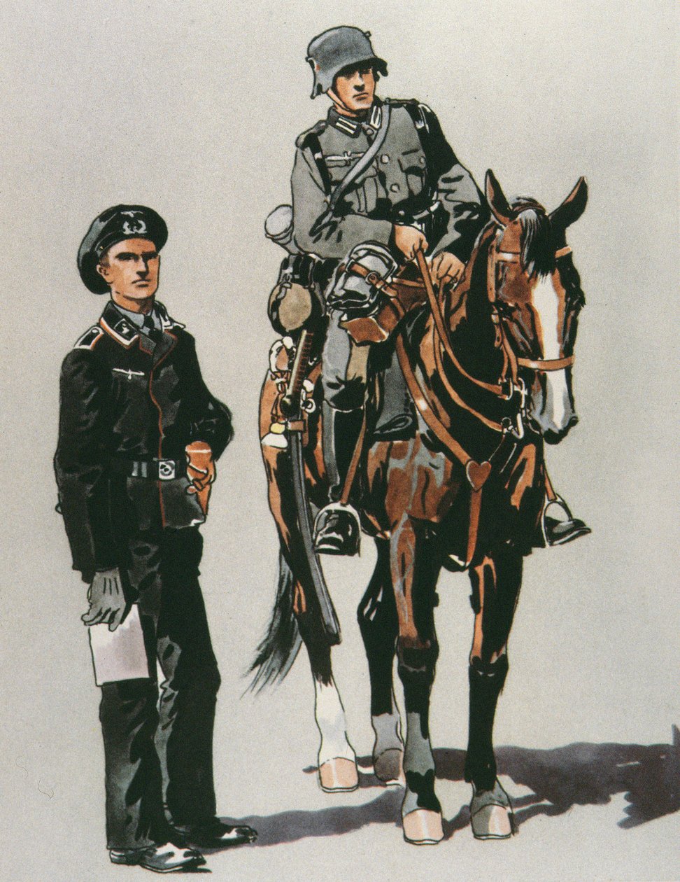 Tank officer and mounted soldier of the German Army بواسطة إي (بعد) دوبريتش