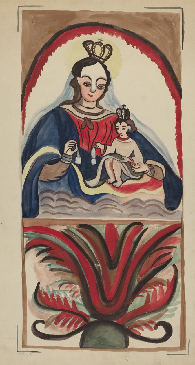 Retablo - فيرجن والطفل بواسطة إي بويد