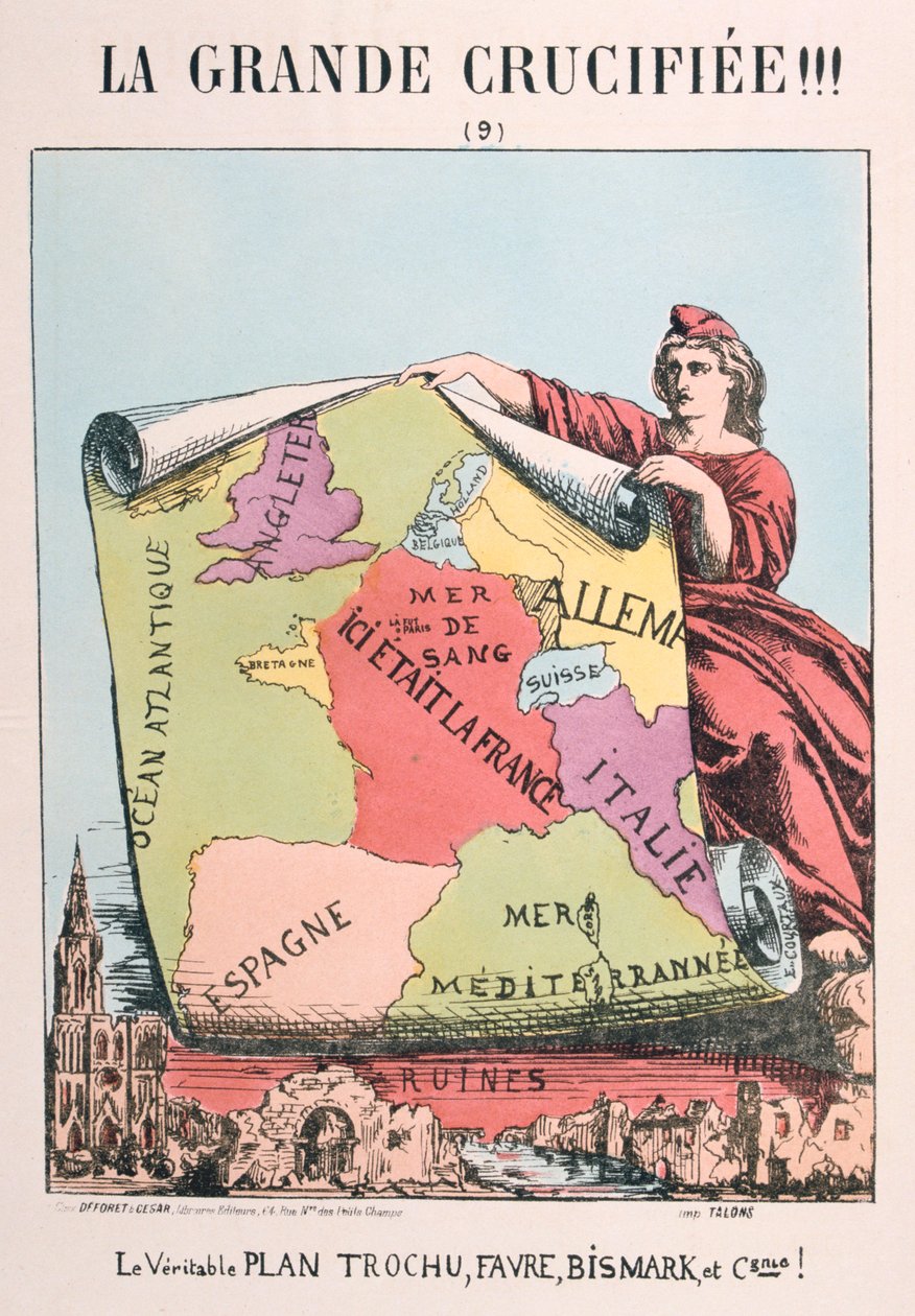 رمزية فرنسا الجمهورية ، 1871. بواسطة E. Courtaux