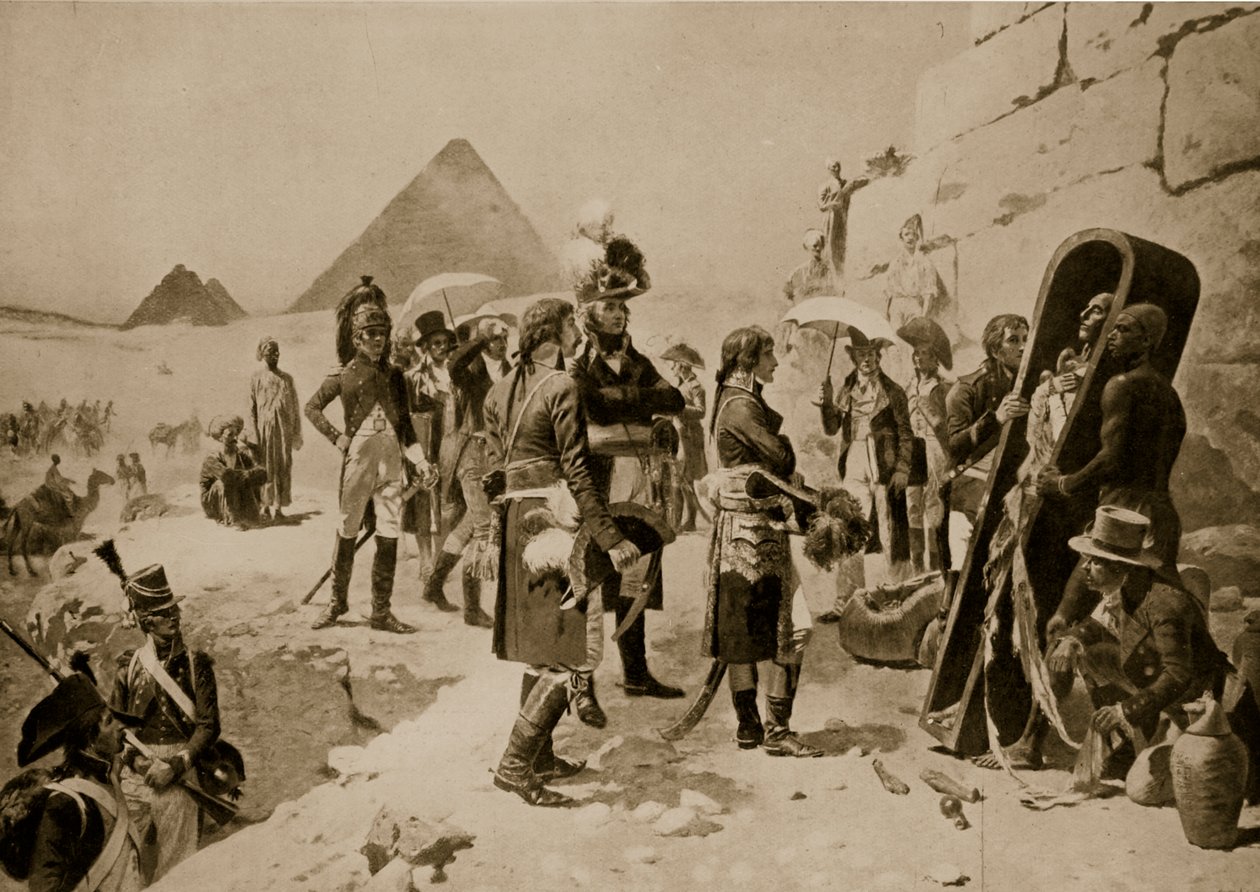 نابليون في مصر ، توضيح من "تاريخ الأمم في هاتشينسون" ، ج .1515 بواسطة E. Fiorillo