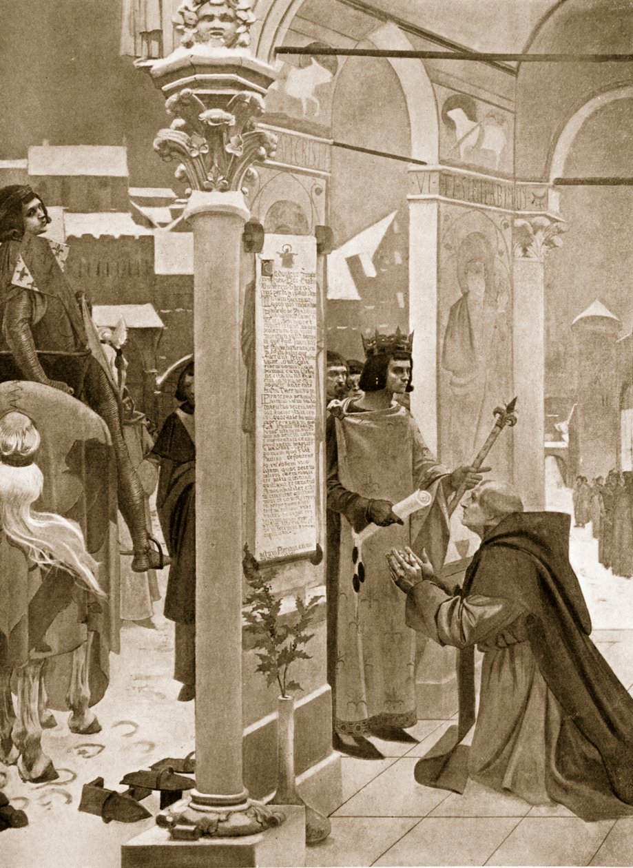 سانت لويس ، توضيح من "تاريخ الأمم في هتشنسون" ، 1915 بواسطة E. Fiorillo