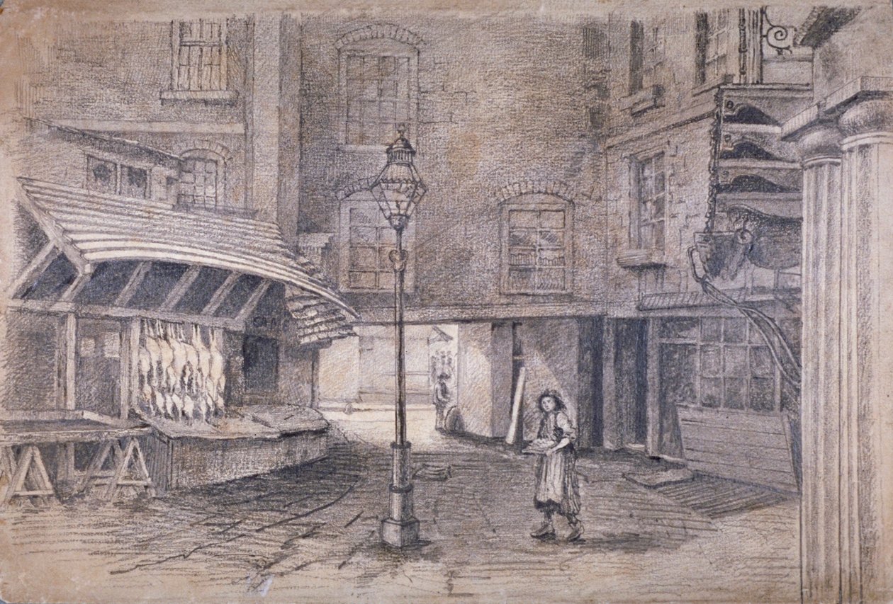 متجر بولترر في كلير ماركت ، وستمنستر ، لندن ، c1850 بواسطة E Holah
