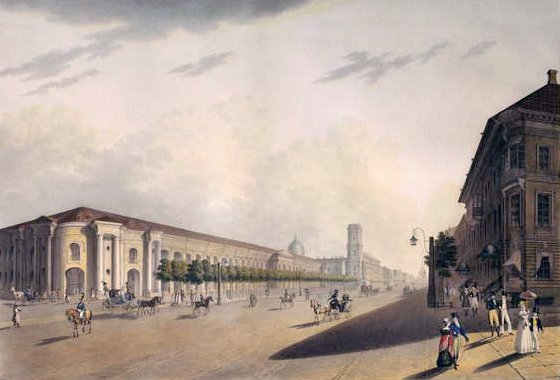 غوستيني دفور ، سانت بطرسبرغ ، 1820 بواسطة EI Yessakov