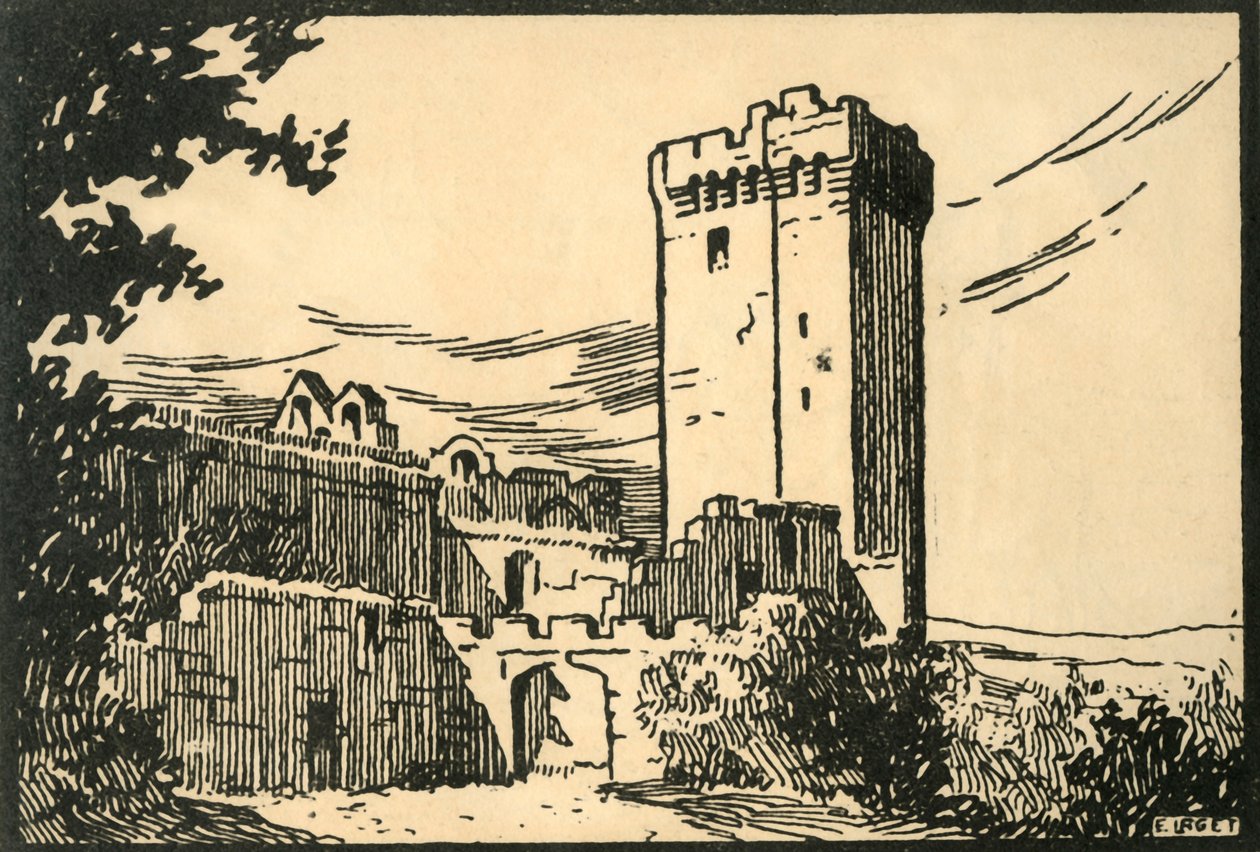 "Abbaye De Montmajour - دير Montmajour القديم" ، حوالي عشرينيات القرن العشرين. بواسطة إي لاجيت