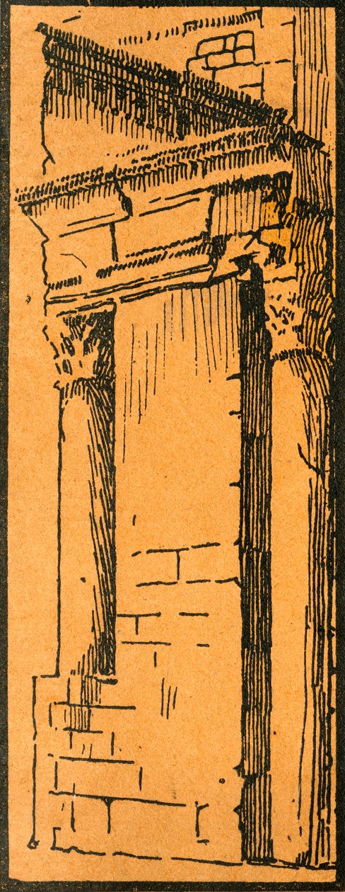 "رواق المنتدى المجاور لفندق Hotel du Nord-Pinus" ، حوالي عام 1920. بواسطة إي لاجيت