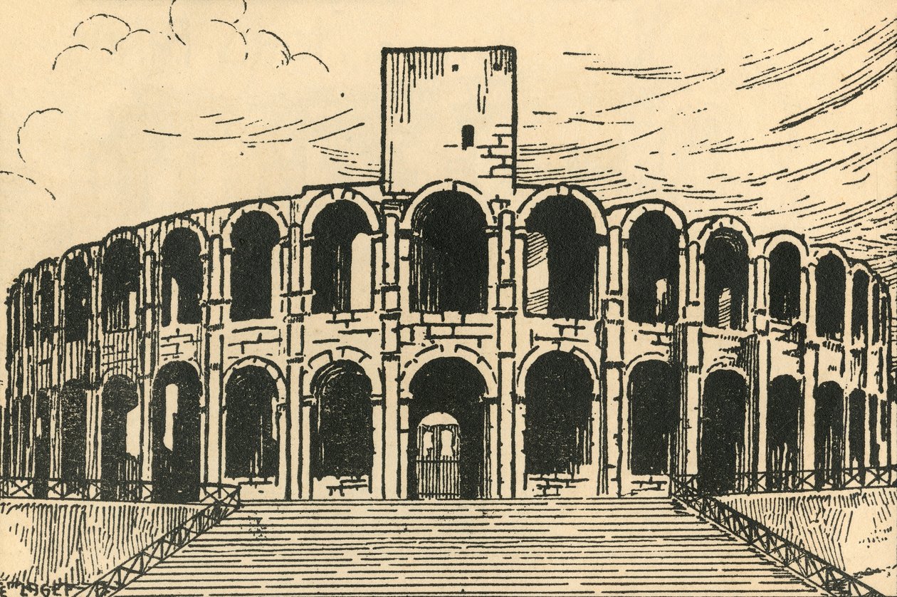 "Les Arenes - The Arena" ، حوالي عام 1920. بواسطة إي لاجيت