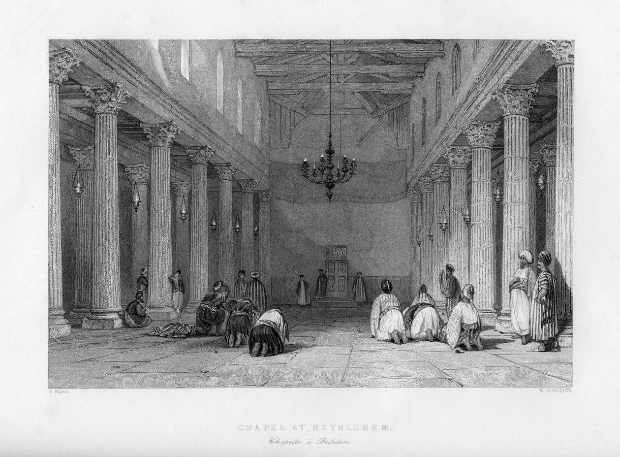 كنيسة صغيرة في بيت لحم ، إسرائيل ، 1841. بواسطة E. Redclyffe