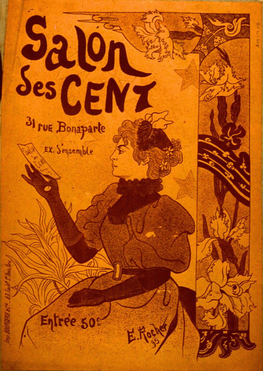 امرأة تفحص دعوة ، Salon des Cent بواسطة إي روشيه