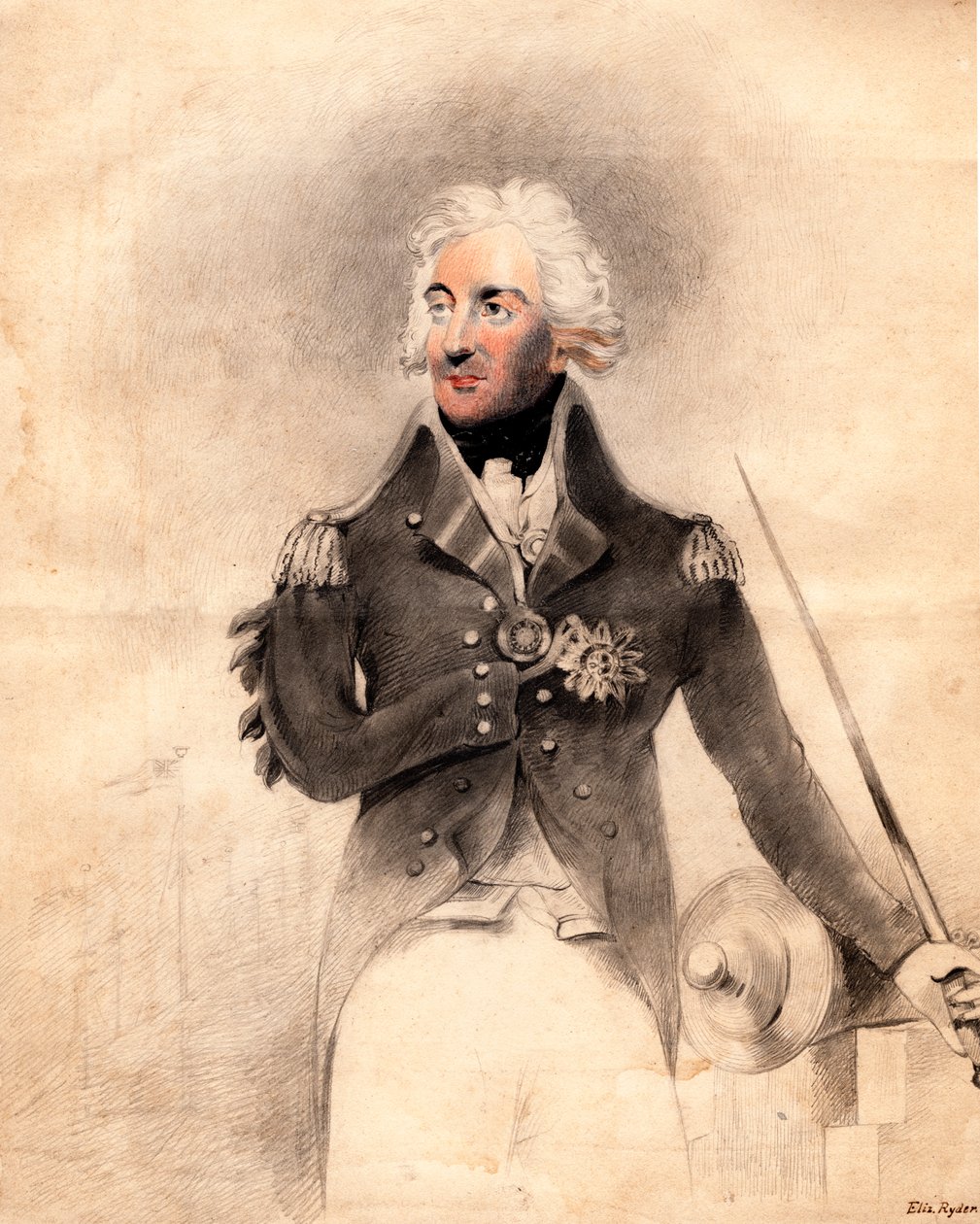 هوراشيو نيلسون 1758-1805 ، أول فيكونت نيلسون ، 1837. بواسطة إي رايدر