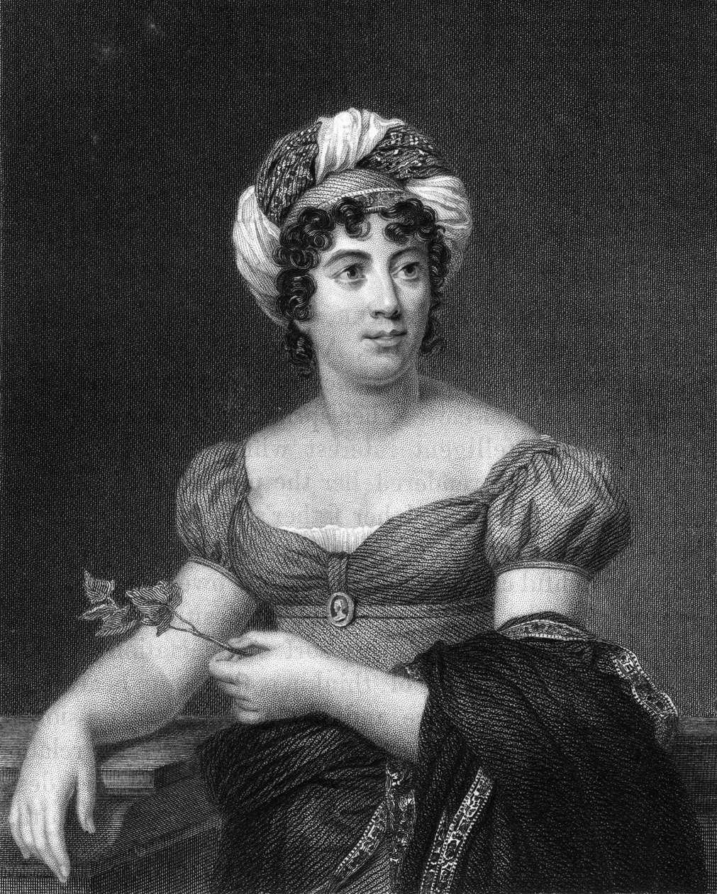 جيرمين دي ستايل ، كاتب فرنسي ، روائي ودعاية سياسية ، 1836. بواسطة E. سكران