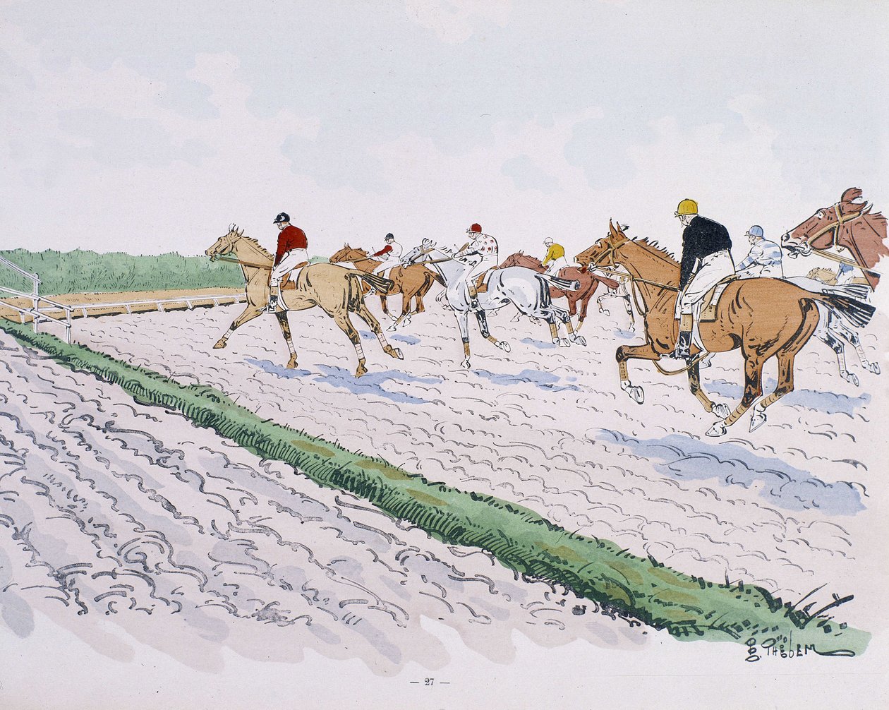 سباق الخيل - رسم لثيليم بواسطة إي ثيلم