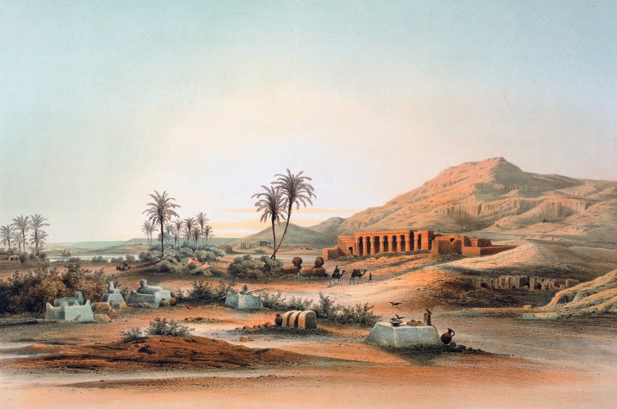 "معبد سيتي الأول بالقرنة" ، مصر ، القرن التاسع عشر بواسطة E Weidenbach