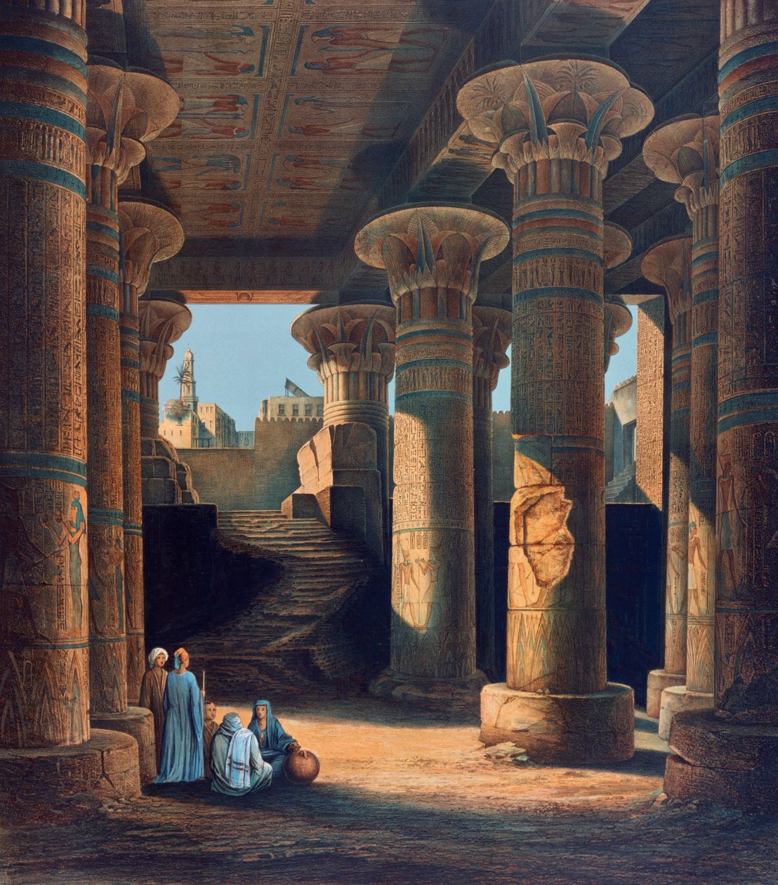 "معبد إسنيه" ، القرن التاسع عشر بواسطة E Weidenbach