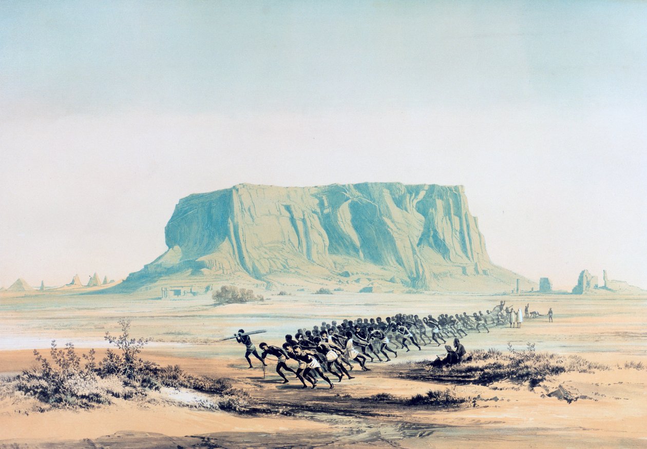 منظر لجبل البركل ، السودان ، ١٨٤٢-١٨٤٥ بواسطة E Weidenbach