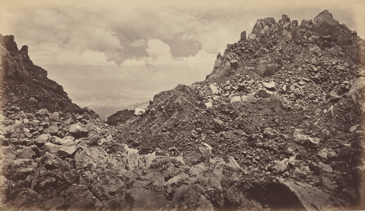 كويزالتنانغو من فوهة بركان 1877. بواسطة ايدويرد مويبريدج
