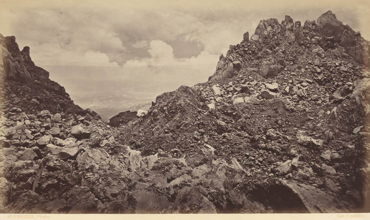كيزالتينانغو من فوهة البركان، 1877 (صورة) بواسطة ايدويرد مويبريدج