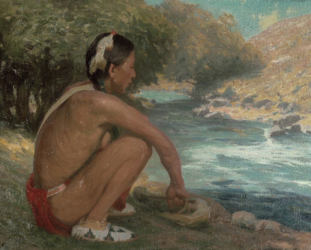 تيار الجبل ، ج .1914 بواسطة Eanger ايرفينج Couse