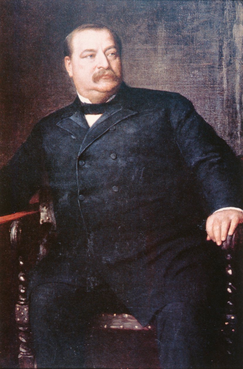 غروفر كليفلاند (1837-1908) (ليثو ملون) بواسطة ايستمان (بعد) جونسون