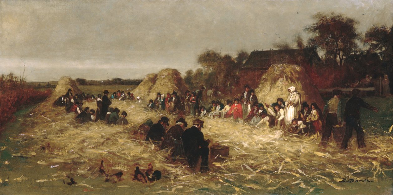 قشر الذرة في نانتوكيت ، كاليفورنيا. 1875. بواسطة ايستمان جونسون
