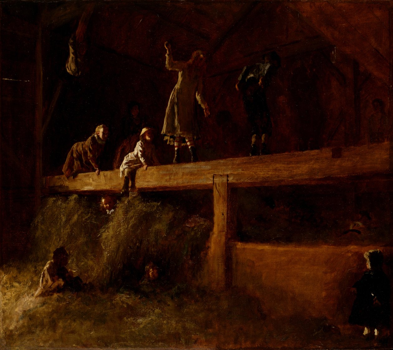 في Hayloft ، c.1878 بواسطة ايستمان جونسون