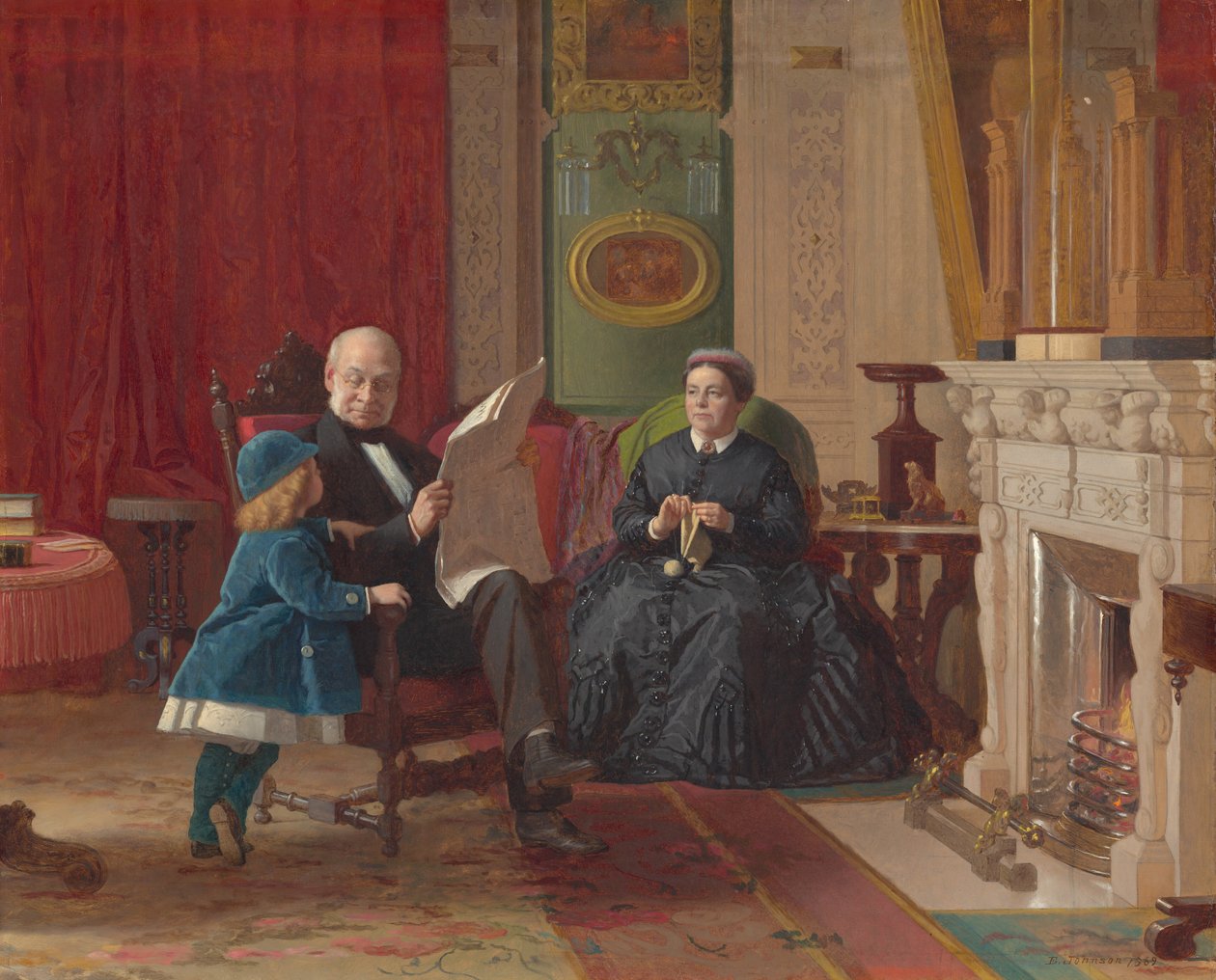 عائلة براون ، 1869. بواسطة ايستمان جونسون