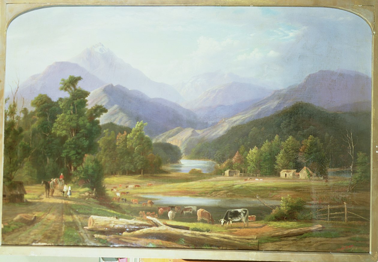 نيوزيلندا المناظر الطبيعية ، 1872 بواسطة يستيقظ Ebenezer الطبخ