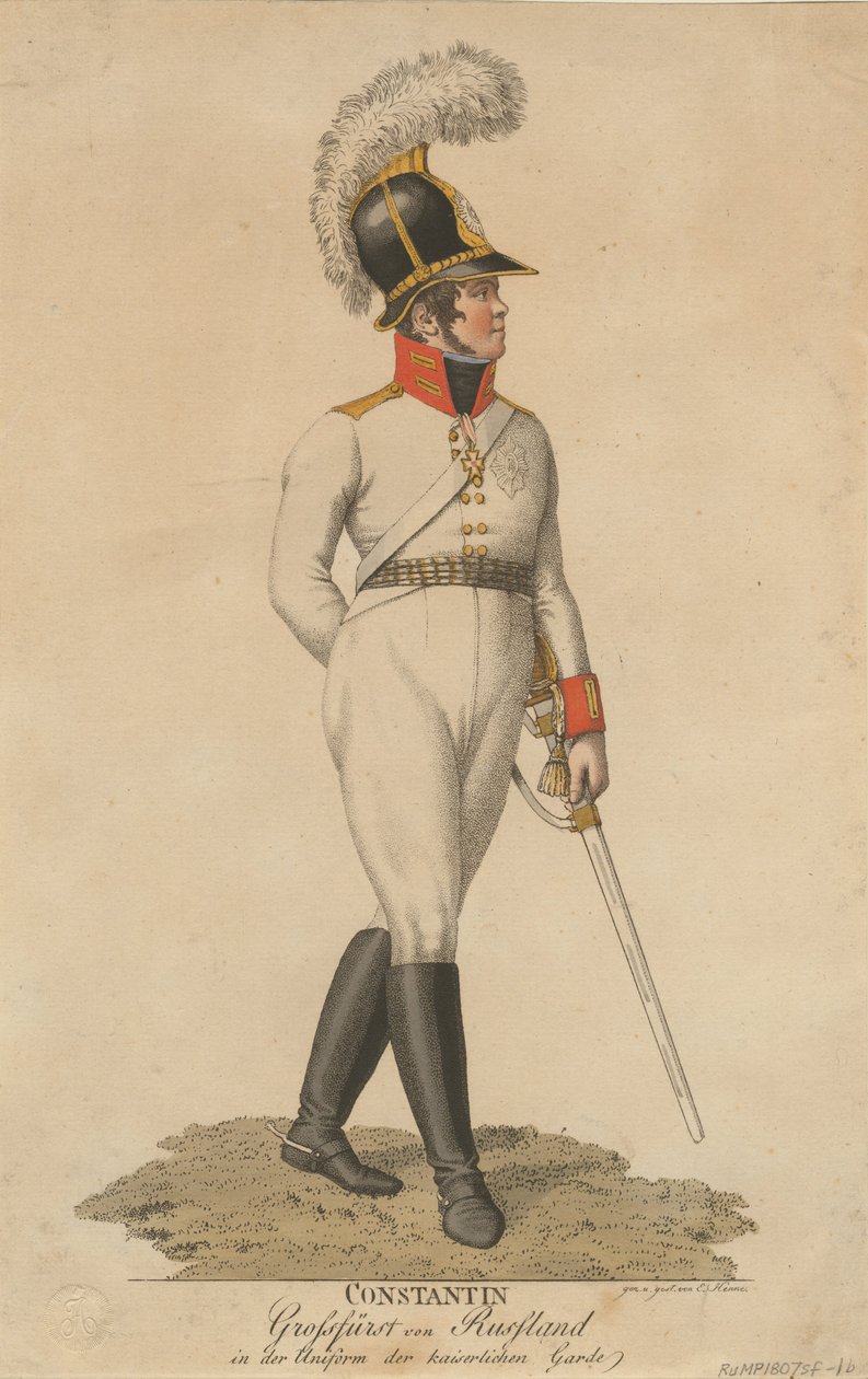 صورة لدوق روسيا الأكبر قسطنطين بافلوفيتش 1779-1831 ، 1807 بواسطة إبرهارد سيغفريد هيني