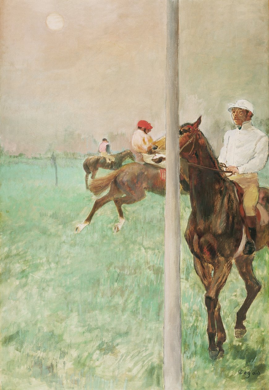Jockeys Before the Race ، c.1878-79 (زيت ، جوهر ، غواش و باستيل) بواسطة إدغار ديغا