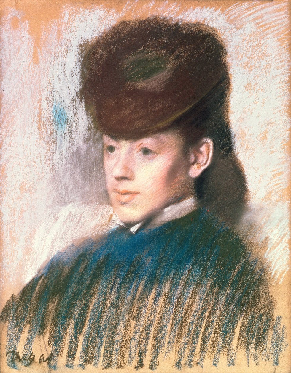 Mademoiselle Malo ، c.1875 (باستيل على ورق برتقالي) بواسطة إدغار ديغا