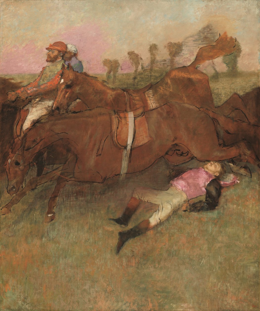 مشهد من Steeplechase: The Fallen Jockey ، 1866 بواسطة إدغار ديغا