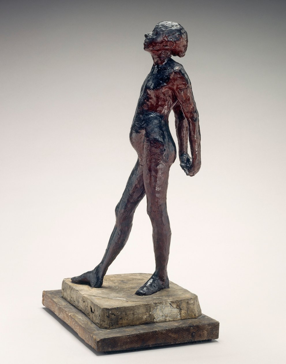 دراسة في عري الراقص الصغير البالغ من العمر أربعة عشر عامًا (Nude Little Dancer) c.1878-1881 (الشمع الأحمر والبلاستلين) بواسطة إدغار ديغا