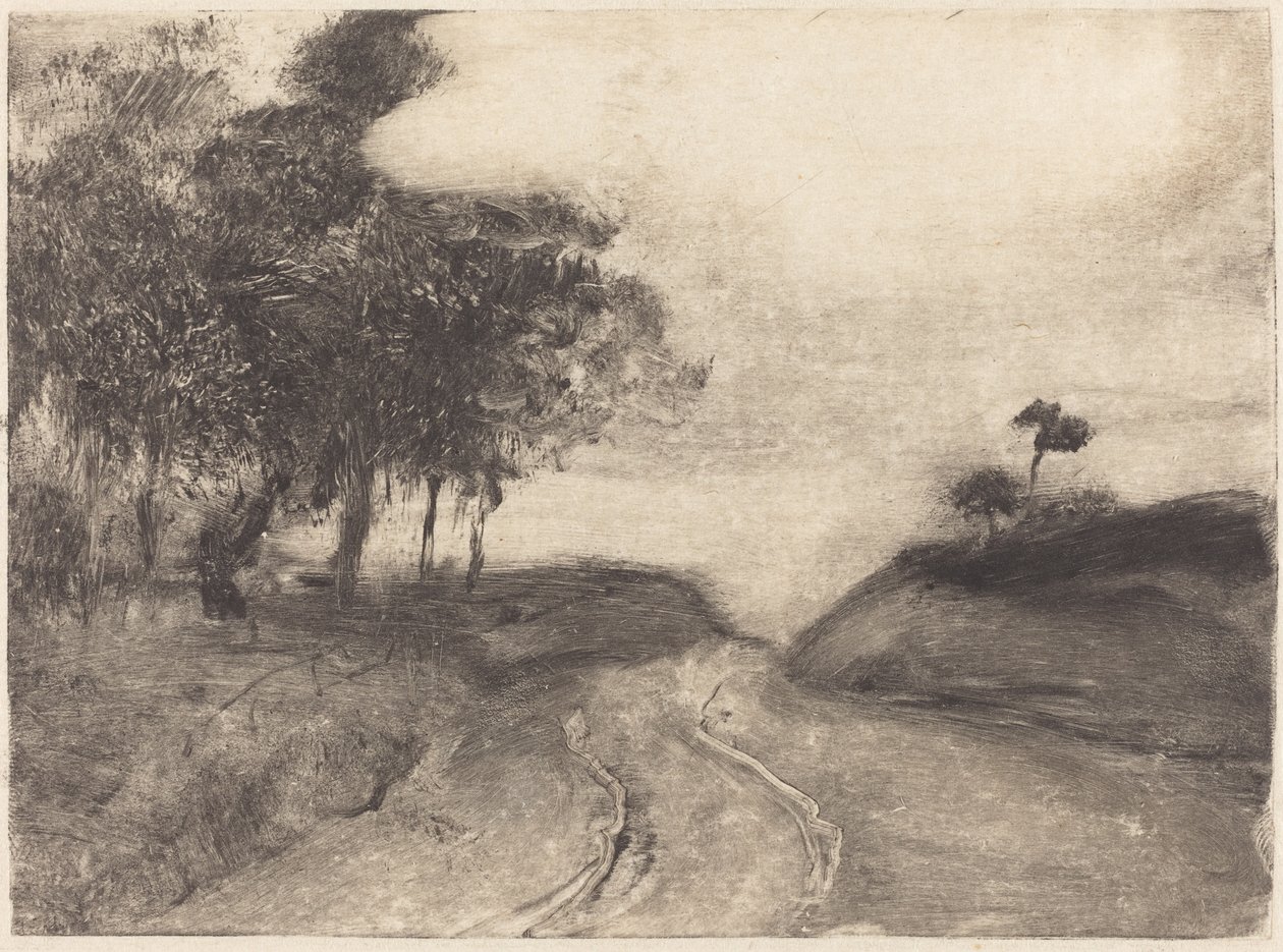 الطريق (La route) ، c.1878-1880 (نمط أحادي (حبر أسود) على ورق صيني) بواسطة إدغار ديغا