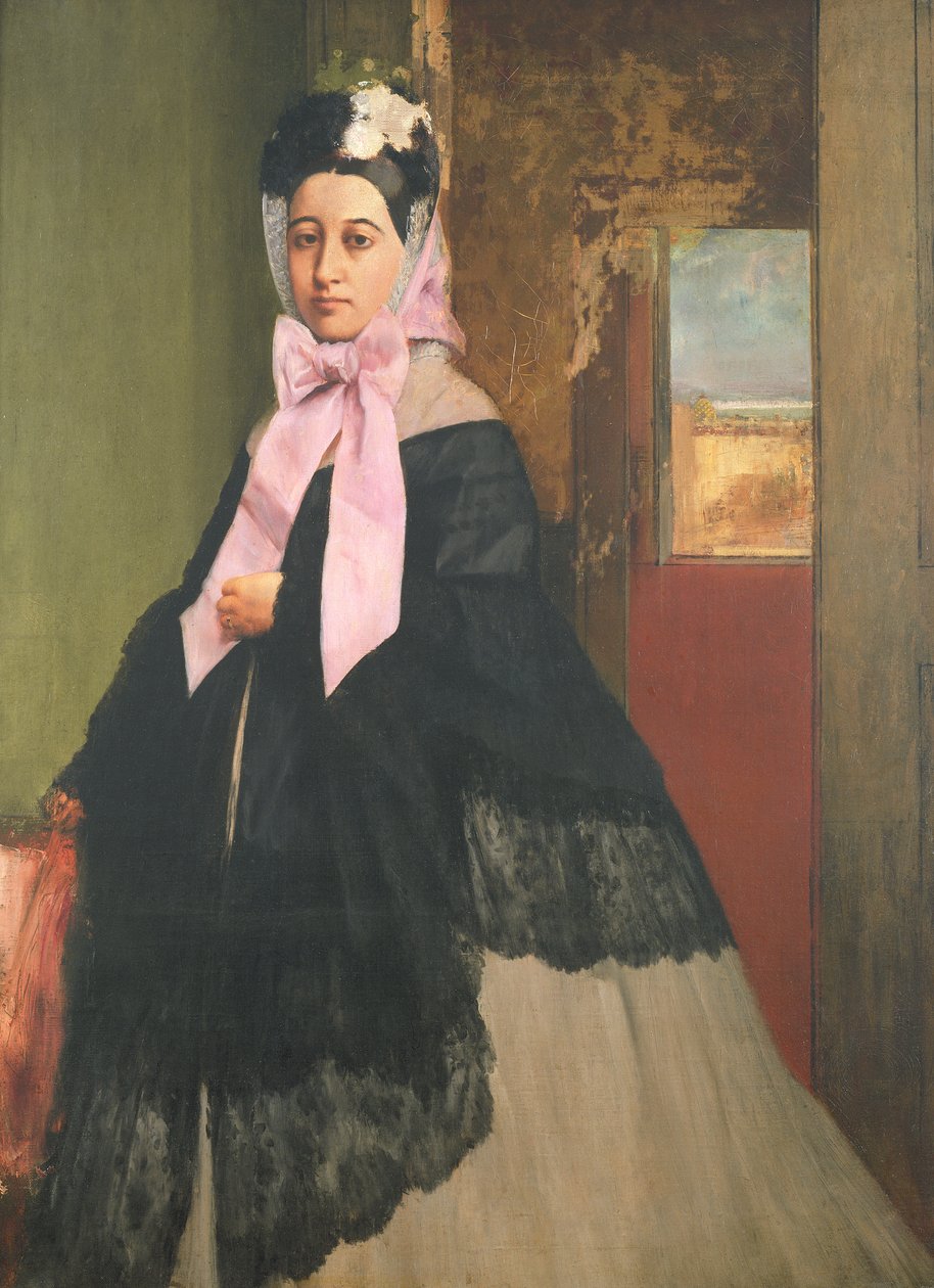 تيريز دي جاس (1842-1895) ، أخت الفنان ، فيما بعد مدام إدموند موربيلي ، c.1863 بواسطة إدغار ديغا