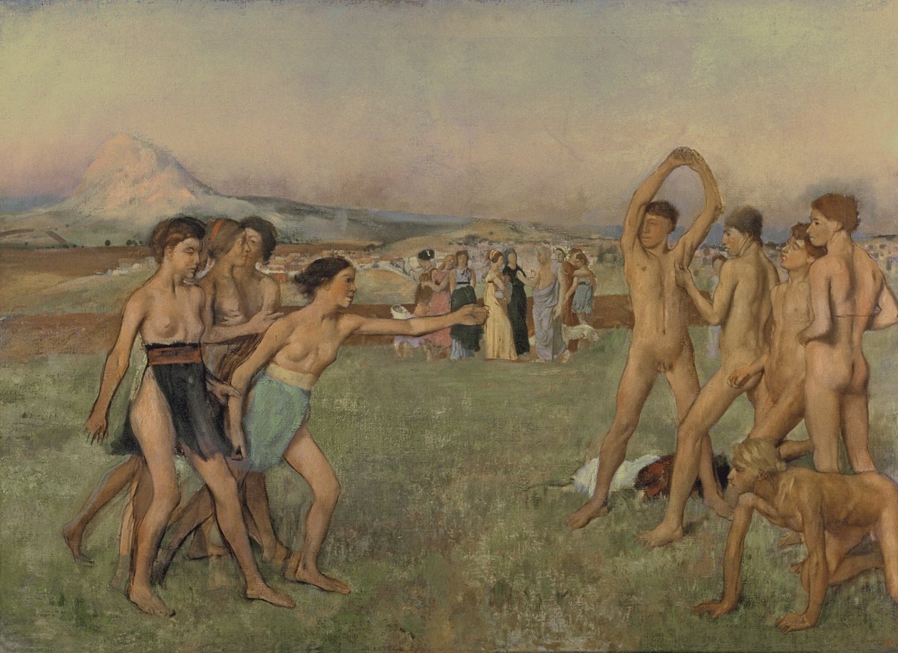 تمرين يونغ سبارتانز ، 1860 بواسطة إدغار ديغا