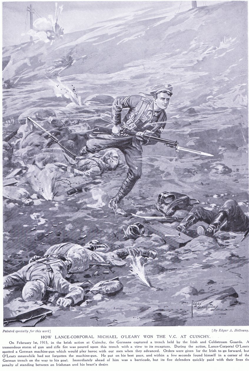 كيف فاز لانس العريف أوليري بشهادة VC في Clinchy February 1915 بواسطة إدغار ألفريد هولواي