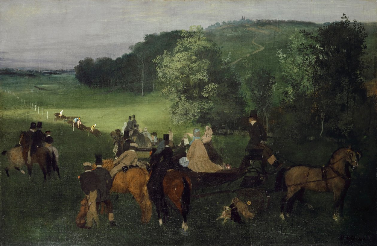 في مضمار السباق (الأعراق) ، c.1861-62 بواسطة إدغار ديغا