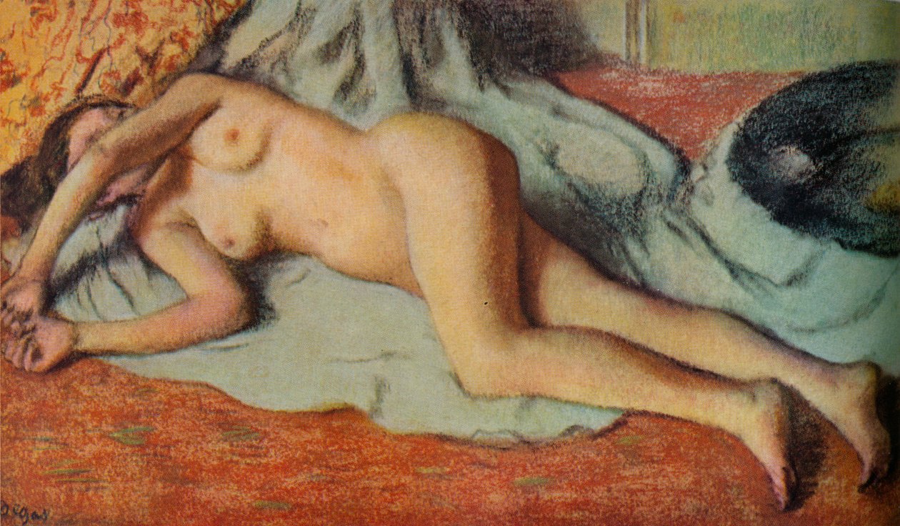باثر ملقى على الأرض ، c1885 بواسطة إدغار ديغا