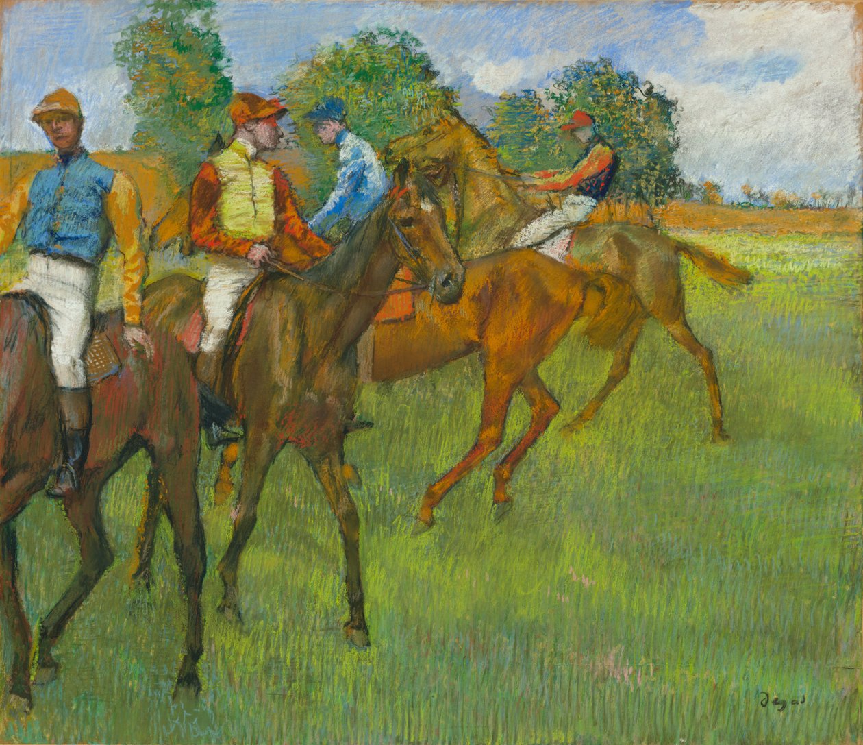 قبل السباق ، ج. 1887-1889. بواسطة إدغار ديغا