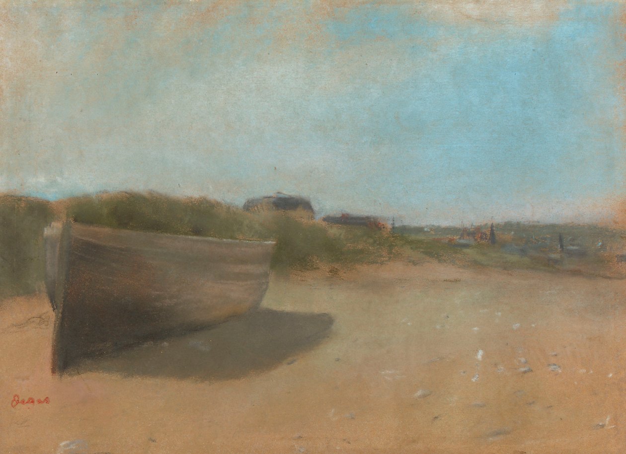 القارب على الشاطئ ، c.1869 بواسطة إدغار ديغا