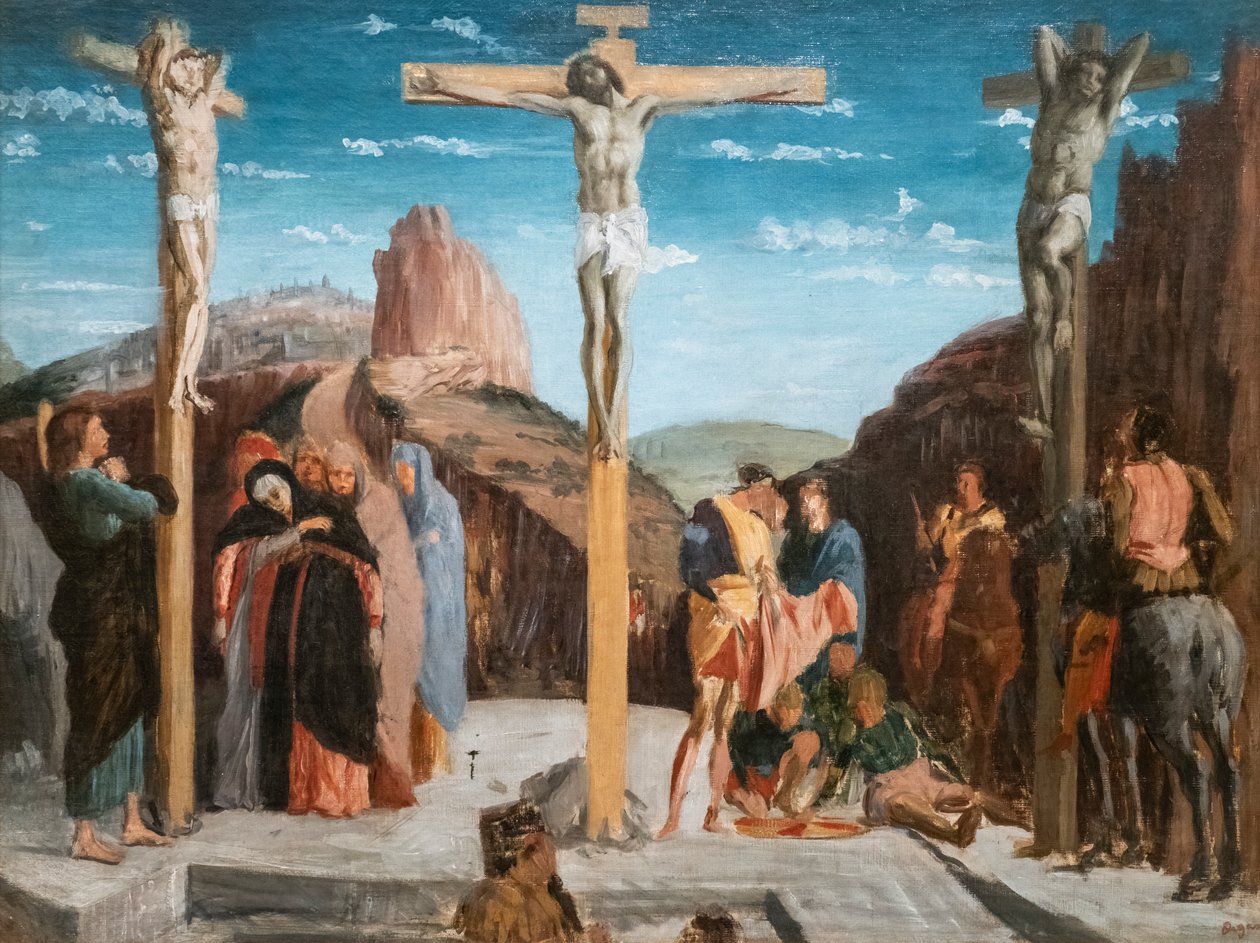 الجلجلة (نسخة بعد أندريا مانتيجنا). 1861 زيت على قماش. بواسطة إدغار ديغا