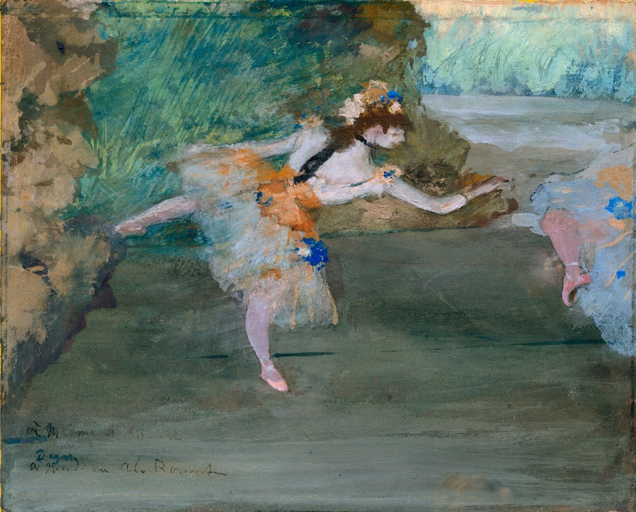 راقصة Onstage ، كاليفورنيا. 1877. بواسطة إدغار ديغا