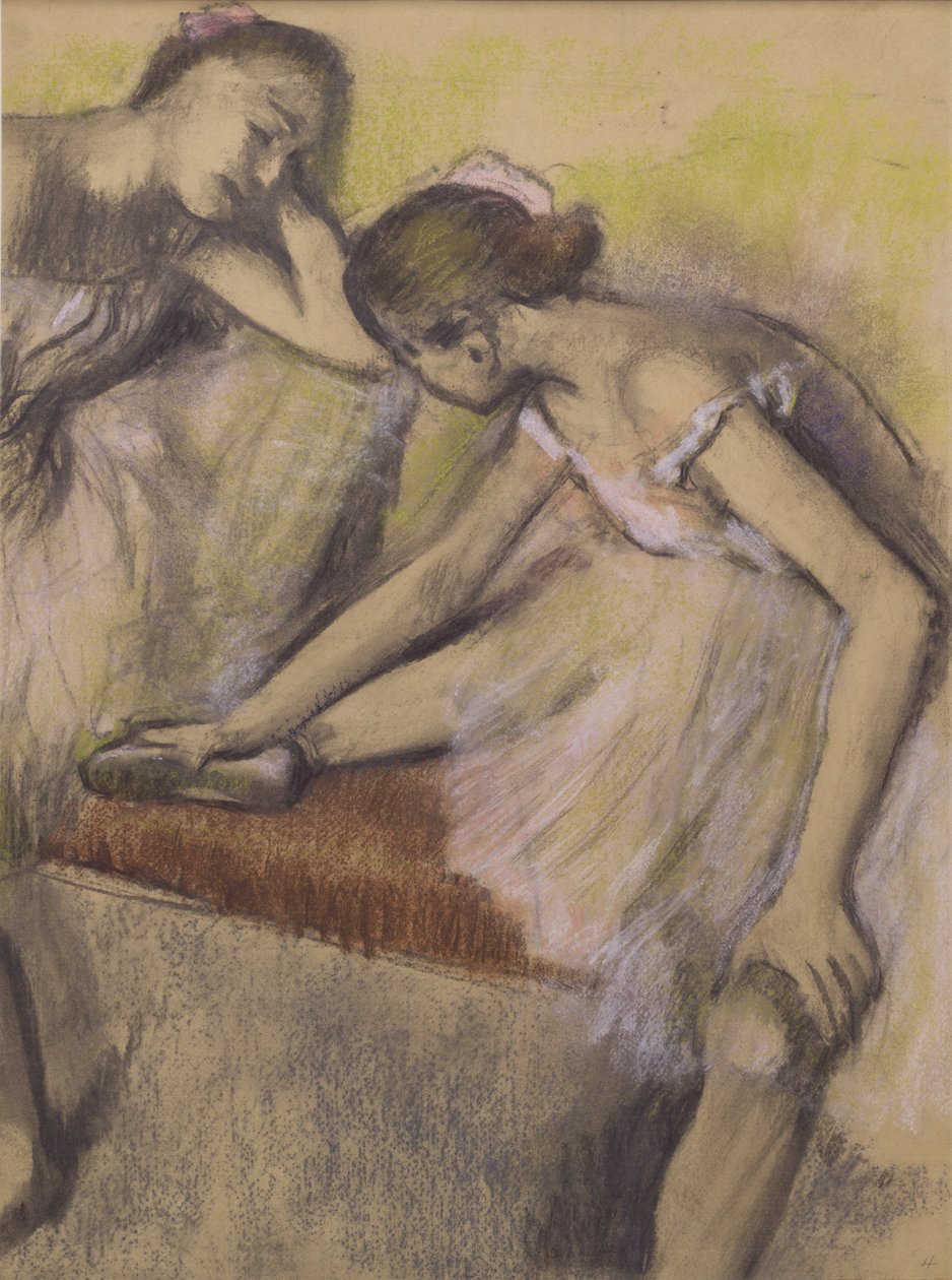 Dancers in Repose, c.1898 (pastel & charcoal on thin wove paper fully attached to a thin supporting sheet) بواسطة إدغار ديغا