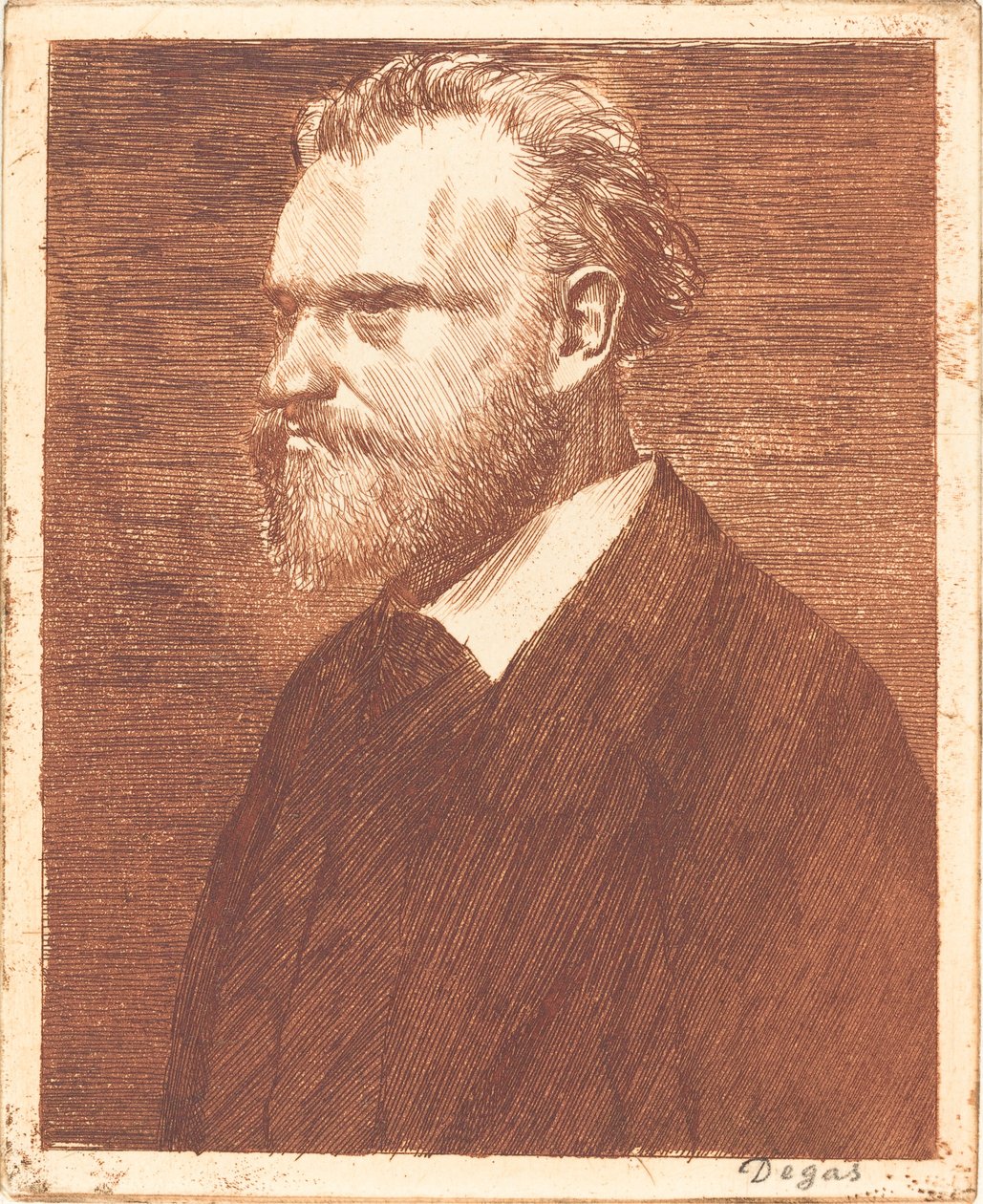 إدوارد مانيه ، صورة شخصية بطول تمثال نصفي (Manet en buste) بواسطة إدغار ديغا