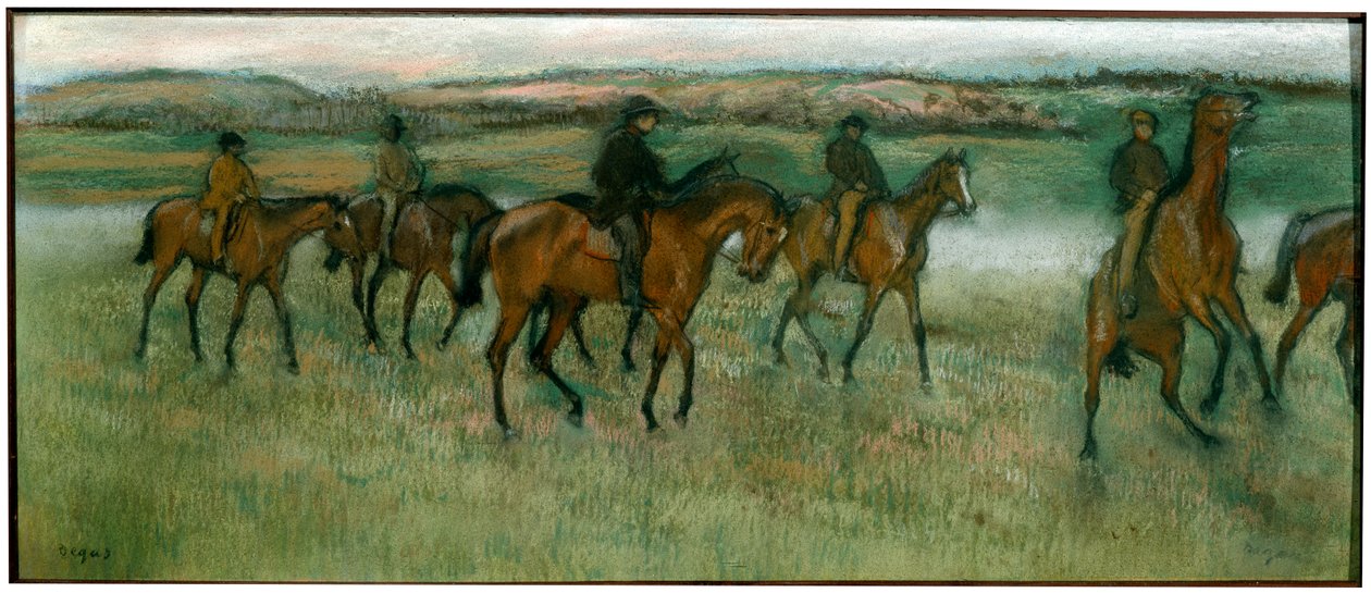 ممارسة السباقات ، c1880. بواسطة إدغار ديغا